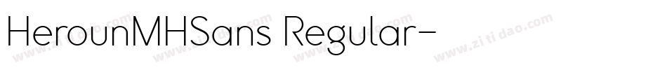 HerounMHSans Regular字体转换